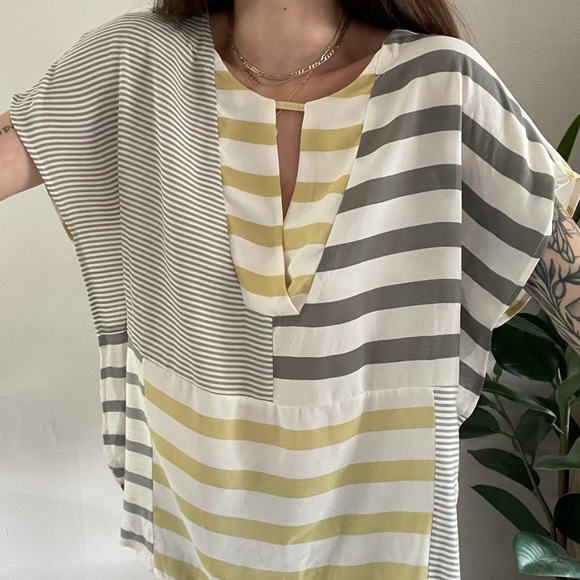 Anthropologie One September Striped Flowy Tee - Picture 3 of 4
